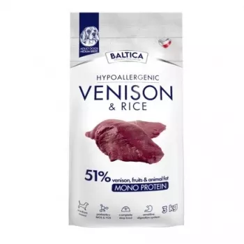 BALTICA Nutraceutic Hipalerģiska Vidējām šķirnēm Brieža gaļa ar rīsiem - sausā suņu barība - 3kg
