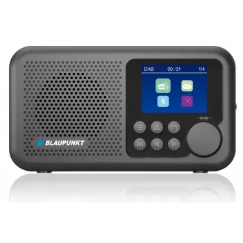 Modinātājradio BLAUPUNKT DR8BK — digitālais modinātājpulkstenis ar FM/DAB+, Bluetooth 5.3, 2W, 1800 mAh, USB uzlādi, melns