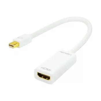 Video kabeļa adapteris LOGILINK Mini DisplayPort uz HDMI Type A CV0036A, 0,1 m, pelēks