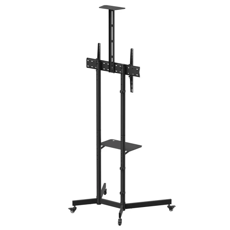 Maclean TV statīvs/ratiņi, kameras plaukts, uz riteņiem, 37-70 inch, max slodze 45kg/5kg plaukts, max. VESA 600x400, MC-113 B