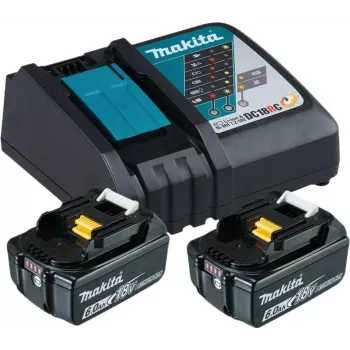 Makita DC18RC lādētājs + 2x akumulators 6 Ah 18V Li-Ion (199480-6)