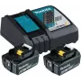 Makita DC18RC lādētājs + 2x akumulators 6 Ah 18V Li-Ion (199480-6)