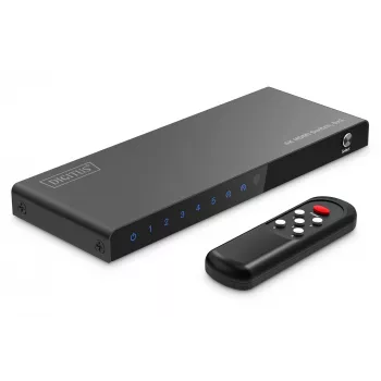 DIGITUS DS-55332 HDMI slēdzis 5:1, 4K@60Hz, 18 Gbps
