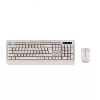 Bezvadu tastatūras un peles komplekts Tellur TLL491171 ar nano USB uztvērēju, krēmkrāsā