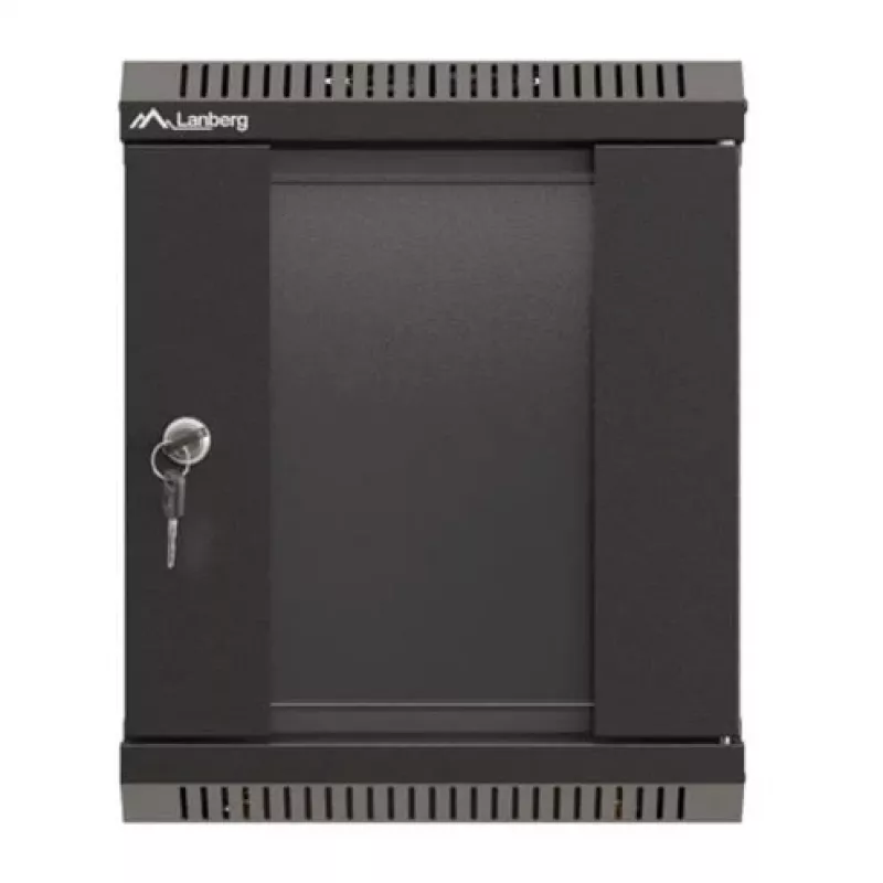Sienas skapis Lanberg WF11-3306-10B 6U Melns 30 kg