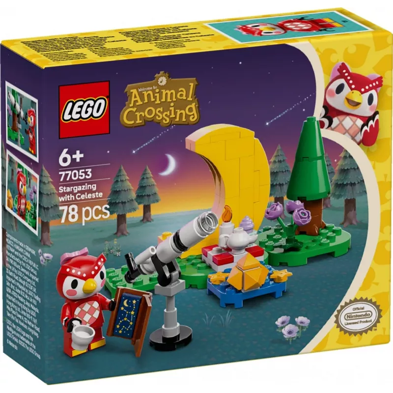 Būvējama rotaļlieta LEGO Animal Crossing Zvaigžņu vērošana ar Eifēmiju komplekts 77053