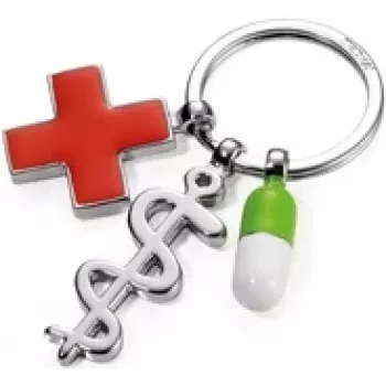 Atslēgu gredzens TROIKA GET WELL Daudzkrāsains Sudraba Metāls 60mm
