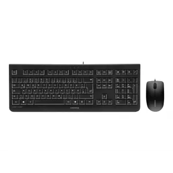 Tastatūra CHERRY DC 2000 ar peli, universāls USB, QWERTY čehu, melna