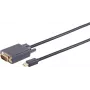 VGA uz Mini DisplayPort kabelis ShiverPeaks BS10-54045, 3 m, apzeltīti vīrišķie savienotāji