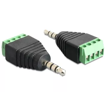 Dzimuma pārveidotājs DeLOCK 65453 3.5mm 4 kontaktu melns zaļš