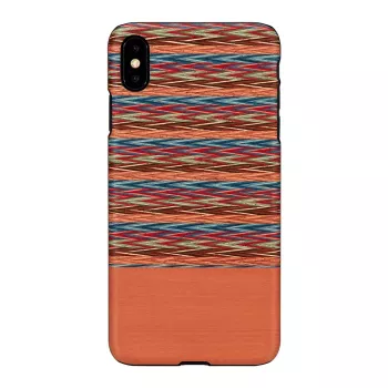Telefona maciņš man and wood iPhone X/XS — brūns rūtains ar melniem akcentiem
