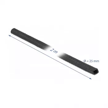 Siltum saraušanās caurule DeLOCK 20795 2 m x 25 mm melna