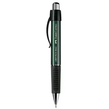 Faber-Castell 14079 Iznākamā lodīšu pildspalva ar klipsi, melna/zaļa/zila, 2 gab.