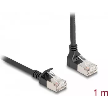 DeLOCK RJ45 Cat.6A tīkla kabelis 1m Melns
