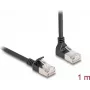 DeLOCK RJ45 Cat.6A tīkla kabelis 1m Melns