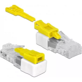 RJ45 savienotājs DeLOCK 85334 balts/dzeltens (5 gab.)