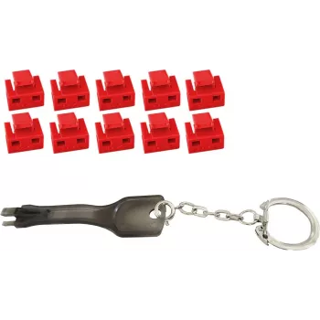 Portu bloķētājs ShiverPeaks 08-01033 Sarkans RJ-45 ar atslēgu