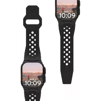 Urban Armor Gear UAG Monarch Stropiņš | Apple Watch Ultra/42/44/45/46mm | melns/titāns (194158114037)