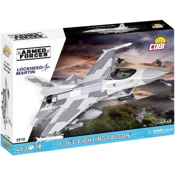 Būvkomplekts Cobi F-16C Fighting Falcon — 463 detaļas, mēroga modeļa būvkomplekts