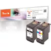 Peach 0F319169 tintes kasetne 2 gab. Melna, Ciāna, Fuksīna, Dzeltena