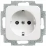 BUSCH JAEGER 2CKA002011A1888 - Kontaktdakša F tips - 2P+E - Balta - IP20 - 250 V - 16 A