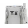 19 collu 42U LANBERG stāvošais skapis 600×600 mm Pelēks ar stikla durvīm un LCD (Flat Pack)