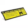 Logickeyboard XL Print NERO USB QWERTZ vācu izkārtojuma tastatūra melna dzeltena