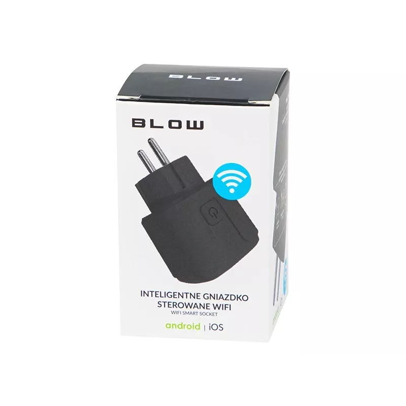 Viedā kontaktligzda BLOW TUYA V3 WiFi 16A, viena ligzda, tālvadība ON/OFF