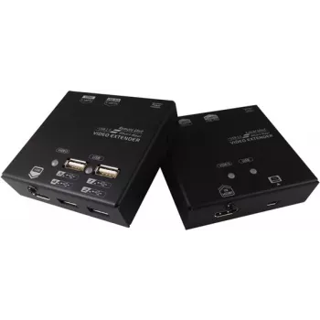 Value KVM pagarinātājs pa Cat.6 - HDMI - 4x USB - 60m - 22 x 84 x 78 mm (14.99.3041)