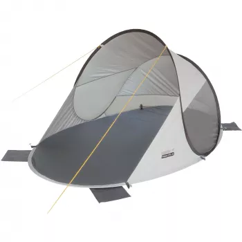Dome/iglū telts High Peak Calobra 80 — pelēka, 2000×1200×900 mm, poliestera grīda, stiklašķiedras stabi