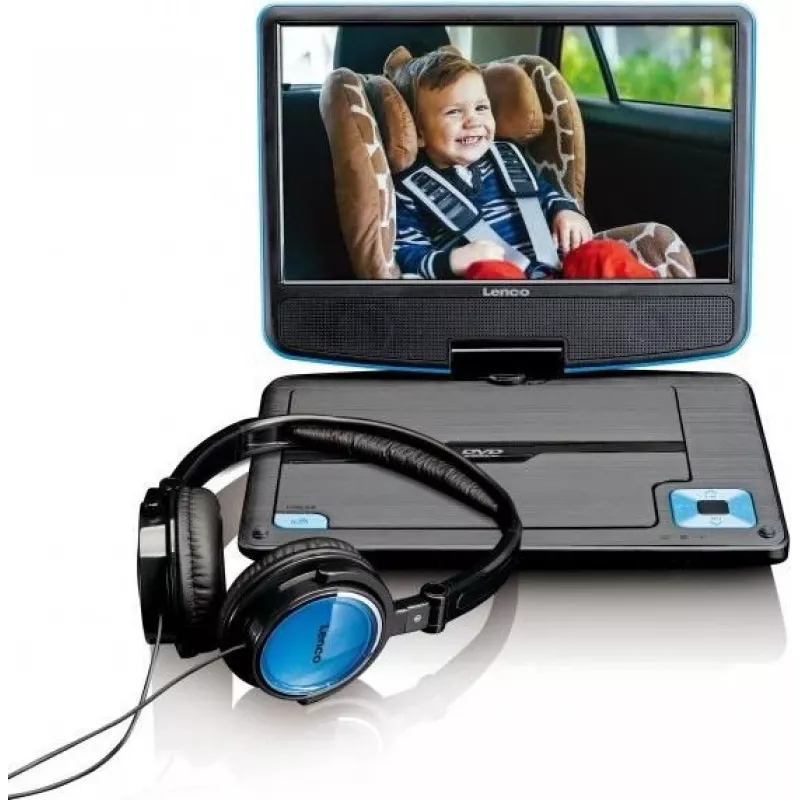 Lenco DVP-910 - Pārnēsājams DVD atskaņotājs - 9 collu displejs - Zils (DVP910BLAU)