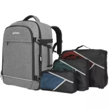 Mugursoma Manhattan Rome Notebook Travel 17.3 collu divas piedurknes 40L gaiši pelēka