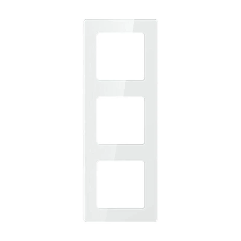 Trīskāršs kontaktligzdu rāmis Avatto N-TS10-Frame-W3 balts — sienas montāžas rāmis 3 vietām