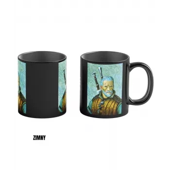 Heat Reveal Krūze Good Loot The Witcher 3 Game Art Chronicles - Geralt & Vincent van Gogh 450 ml Melna