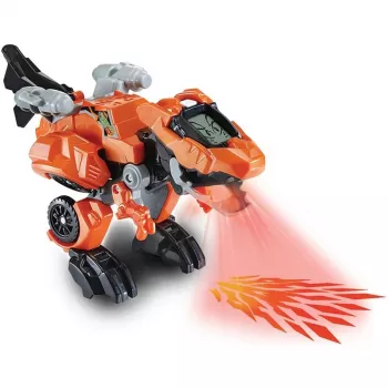 Transformējoša rotaļlieta VTech Fire-T-Rex 80-538004 — elektronisks robots, kas pārvēršas par dinozauru
