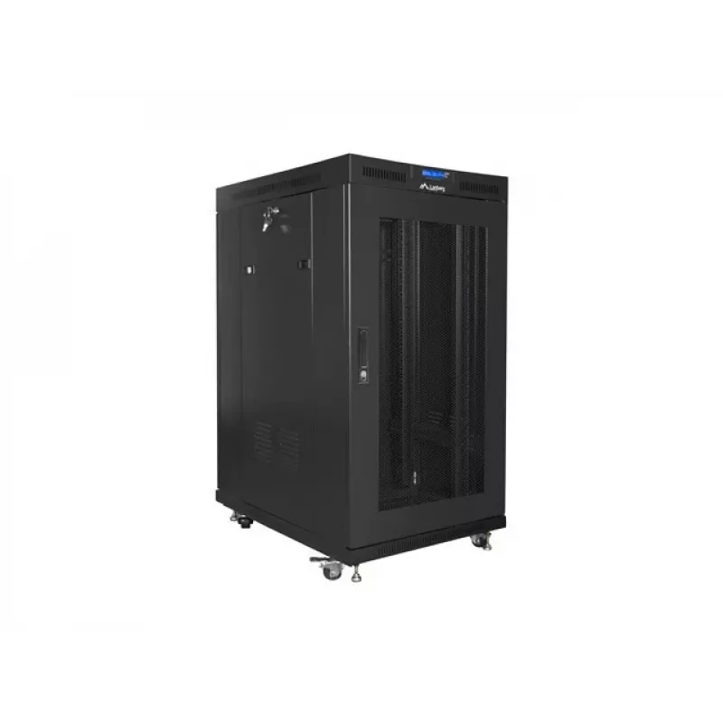 Brīvi stāvošs skapis Lanberg FF01-8022-23BL 22U 1200kg Melns