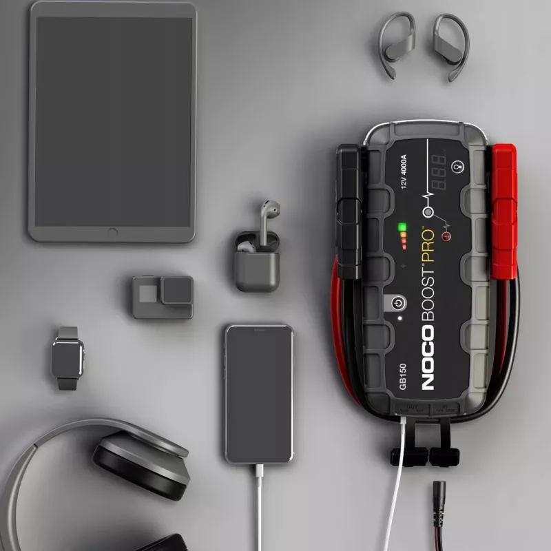 NOCO GB150 Boost 12V 3000A iedarbināšanas ierīce ar iebūvētu 12V/USB akumulatoru