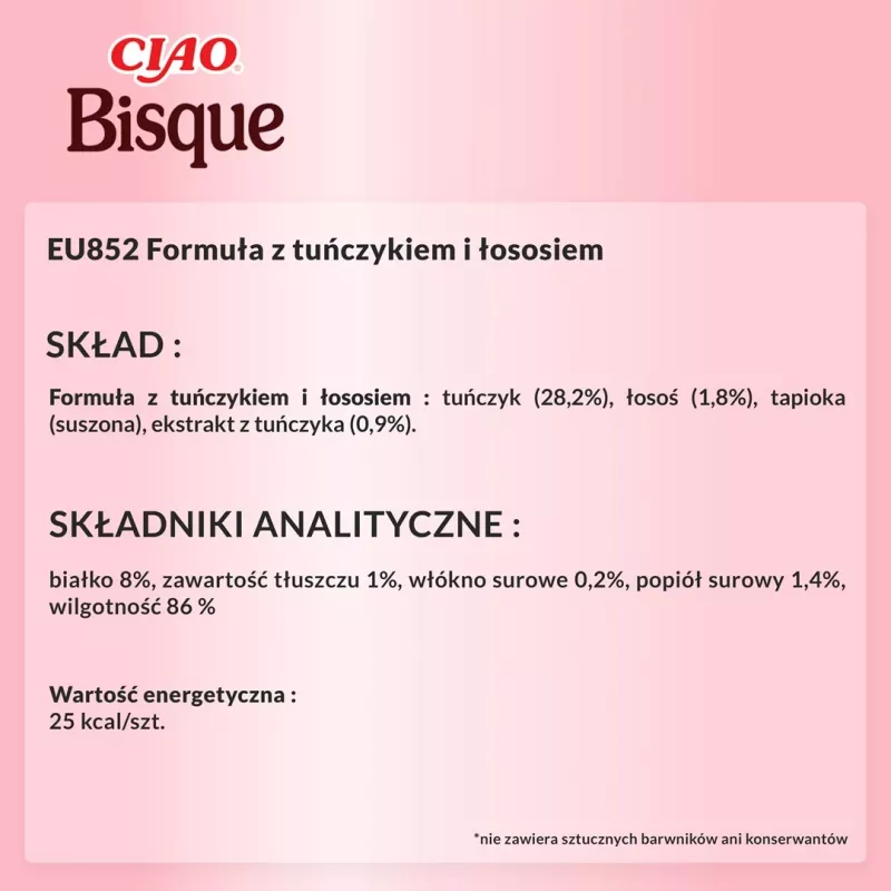 INABA Ciao Bisque Tuna with Salmon 40 g slapjš kaķu našķis