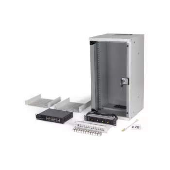 Sienas stiprinājuma statīvs Digitus DN-49104-SET 12U 60kg IP20 Pelēks