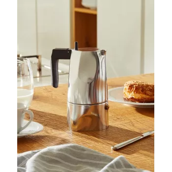 Alessi MT18/3 Espresso kafijas automāts Ossidiana, Nerūsējošais tērauds, Alumīnijs, 3.5 x 18.5 x 40.5 cm