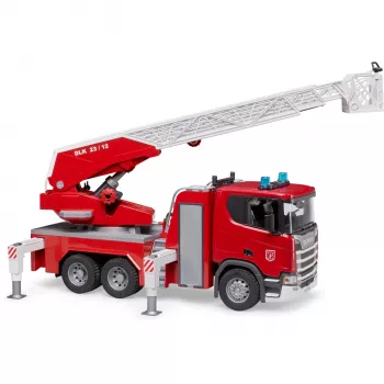 Ugunsdzēsēju auto BRUDER Scania Super 560R Sarkans Balts Plastmasa 3+