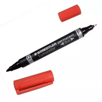 Pastāvīgais marķieris Staedtler Lumocolor Duo Fine/Bullet Tip Sarkans