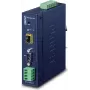 Planet industriālais RS-232/422/485 uz IP pārveidotājs - 1x COM - 1x 100Base-FX SFP - 9-48VDC - -40..+75°C
