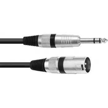 Adaptera kabelis XLR uz 6.3 mm Omnitronic 30225195 — 1x XRL vīrišķais uz 1x 6.3 mm ligzdu