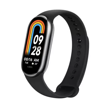 Xiaomi Smart Band 8 Melns, Fitnesa izsekotājs, Bluetooth 5.1, 190mAh, 1.62 collas, 5 ATM, akselerometrs, PPG sensors, žiroskops