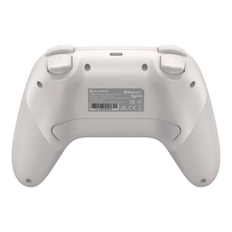 Bezvadu kontrolieris GameSir T4n balts — Bluetooth, ergonomisks dizains