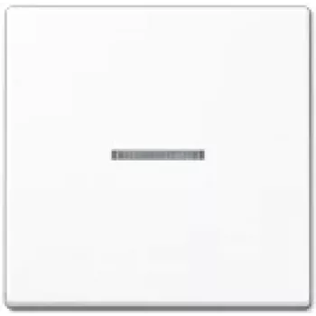Gaismas slēdzis JUNG A 590 KO5 WW — 1-pogas poga, Duroplast balts, 55×55 mm