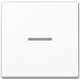 Gaismas slēdzis JUNG A 590 KO5 WW — 1-pogas poga, Duroplast balts, 55×55 mm