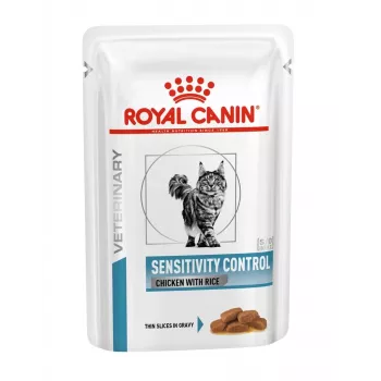 Slapjā kaķu barība Royal Canin Sensitivity Control ar vistu un rīsiem, pieaugušiem kaķiem, 12 x 85 g