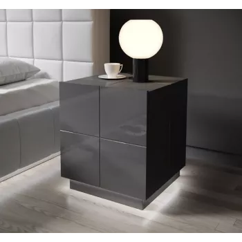 Naktsgaldiņa lampa Cama Meble REJA — virsmas montāžas balta LED, tīkla barošana